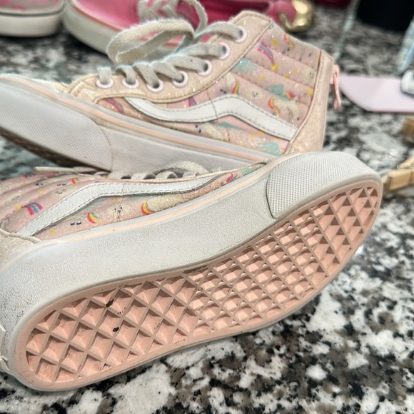 Light pink glitter hightop unicorn vans - Picture 4 of 7